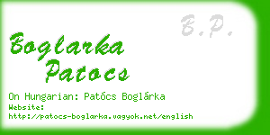 boglarka patocs business card